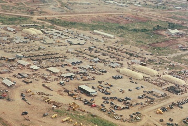Photo of Phan Rang Gray Eagle Contonement Area and Comm Center late 1966