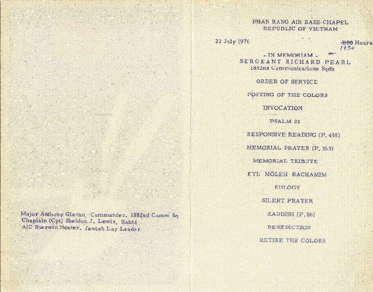 Memorial Service Program